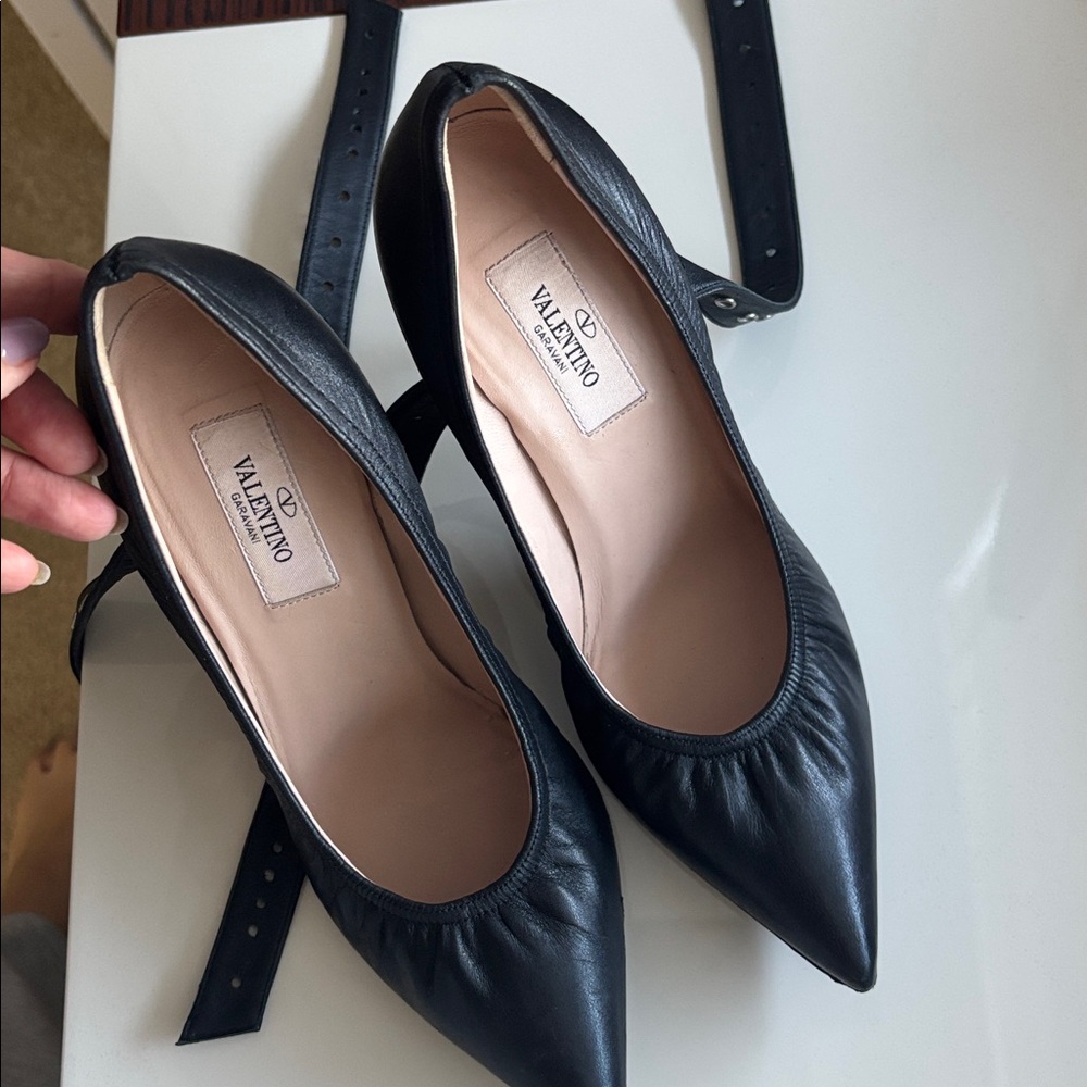 Valentino Black Leather Pumps
